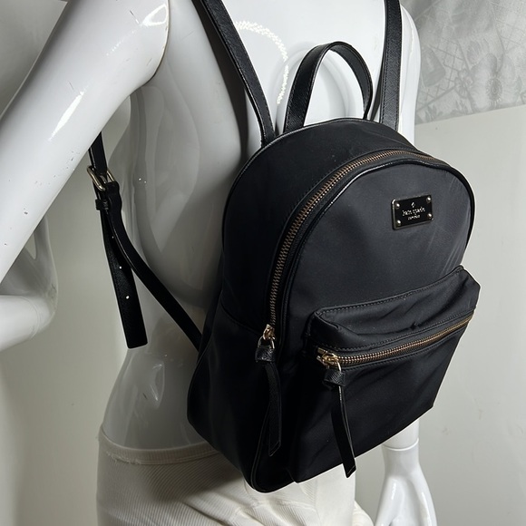 Kate Spade Bradley Wilson Road Backpack Black Nylon Carry On Bag - Picture 4 of 16
